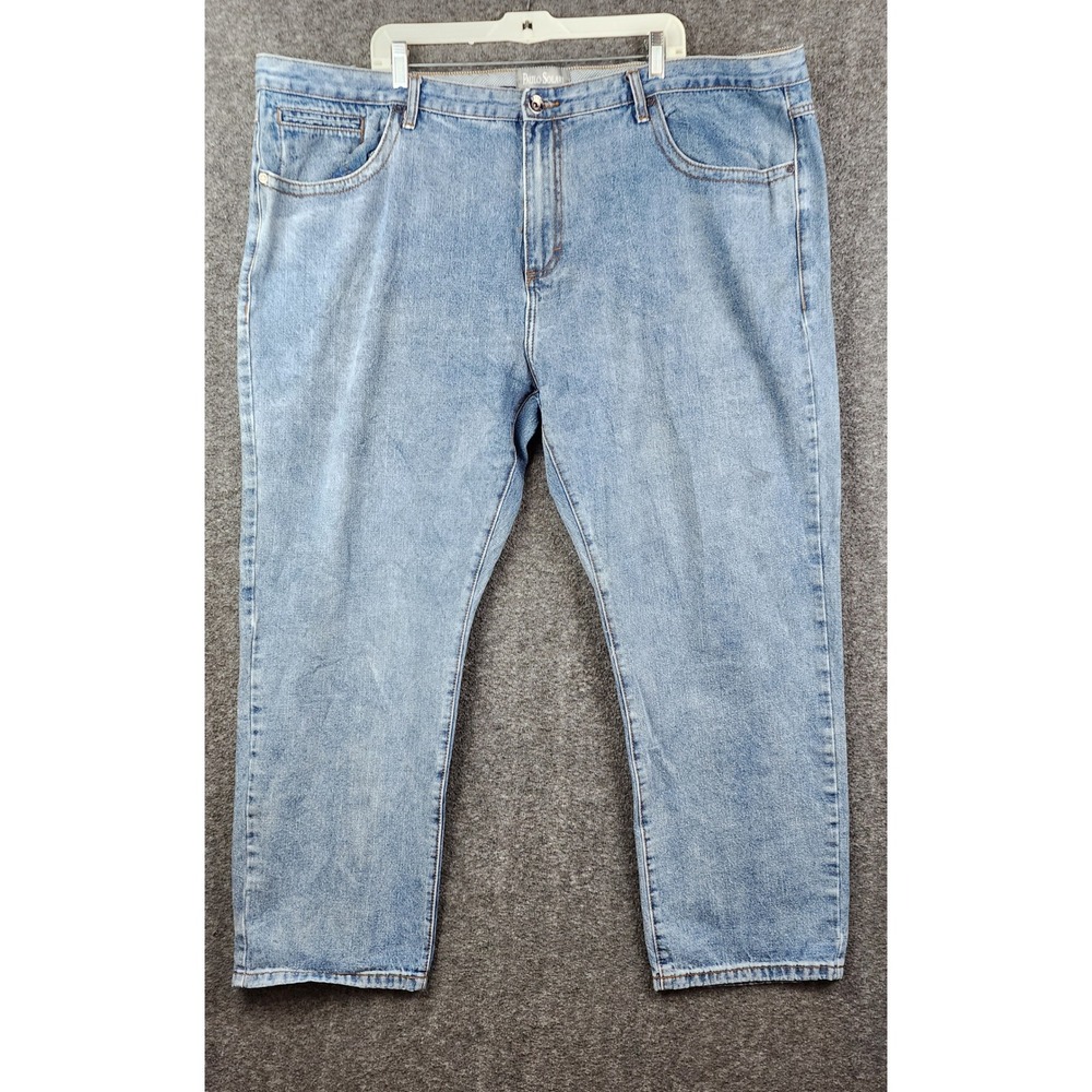 Paulo Solari Jeans Mens 48x30 Light Blue Excellent Modern Fit Straight Leg Denim